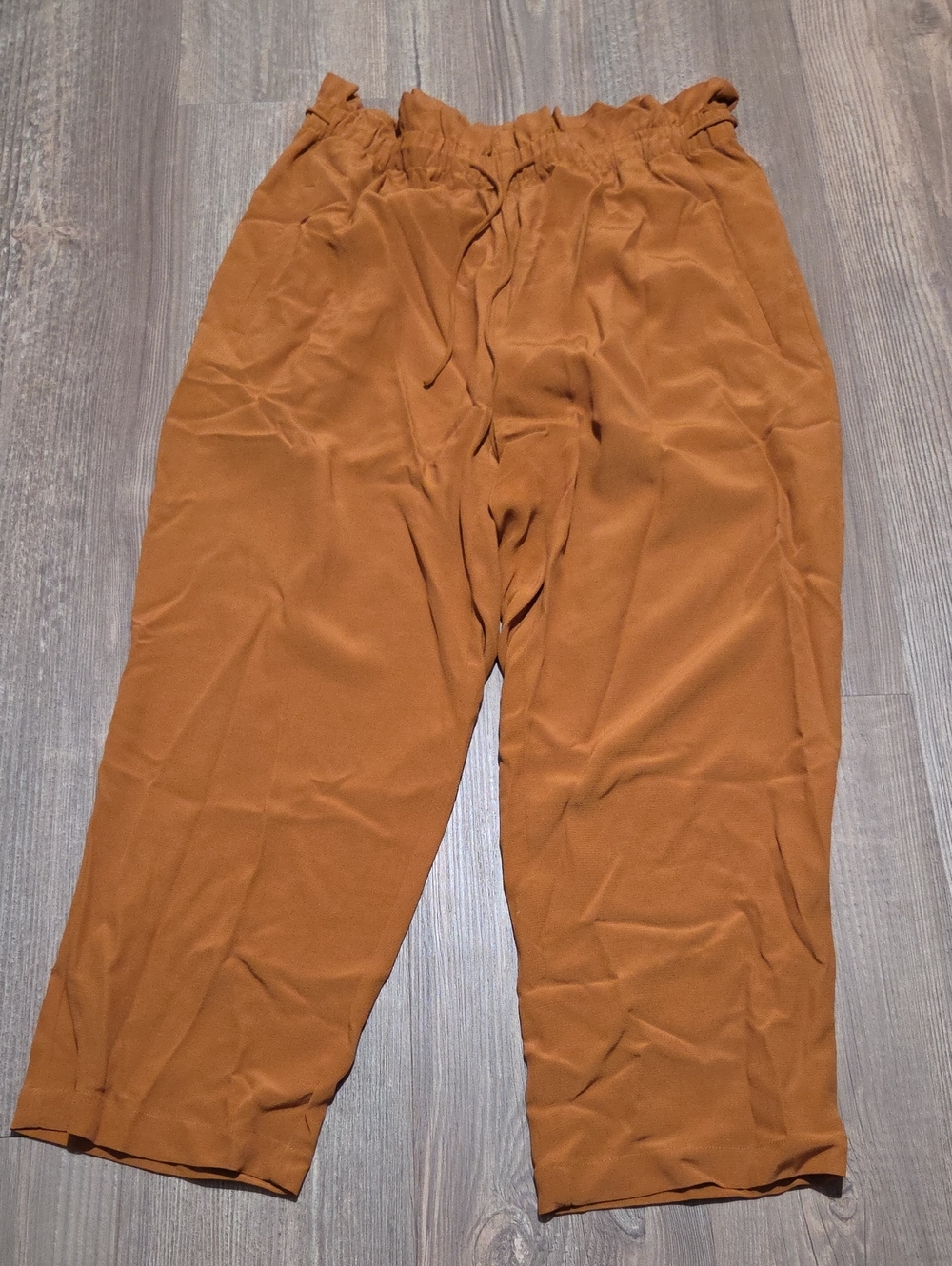Eileen Fisher Elastic Waist Relaxed Fit Pants in Rust Brown